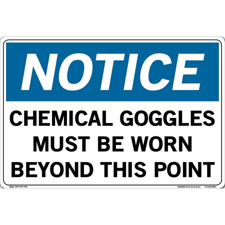 Vestil Vinyl Label Sign, 12-1/2" Height, 18-1/2" Width, Vinyl Label, Rectangle, English SI-N-55-D-LB-011